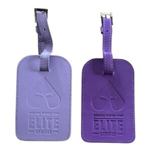 Elite Cruises Purple Luggage Tags